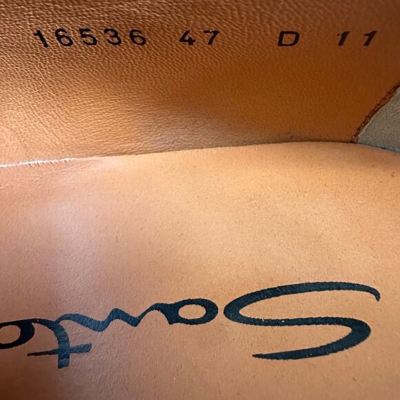 Santoni Induct Men’s Size 11 D Brown Leather Plain Toe Lace Up Derby Dress Shoes - Picture 10 of 10